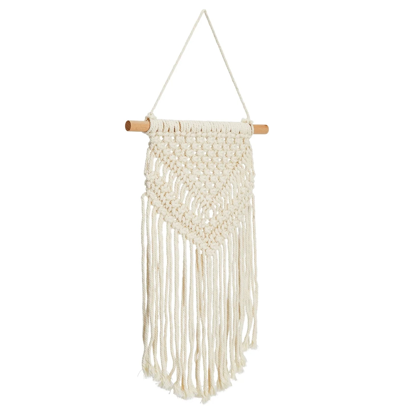 2 Pack Bohemian Style Macrame Wall Hanging, Dreamcatcher Home Decor (White, 10 X 15 In)