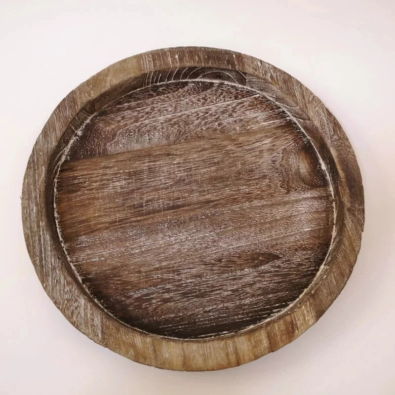 Wooden Tray Fruit Storage Tray Candle Holder Multifunctional Tray Candle Holder Tray Kitchen Countertops Home Decoration