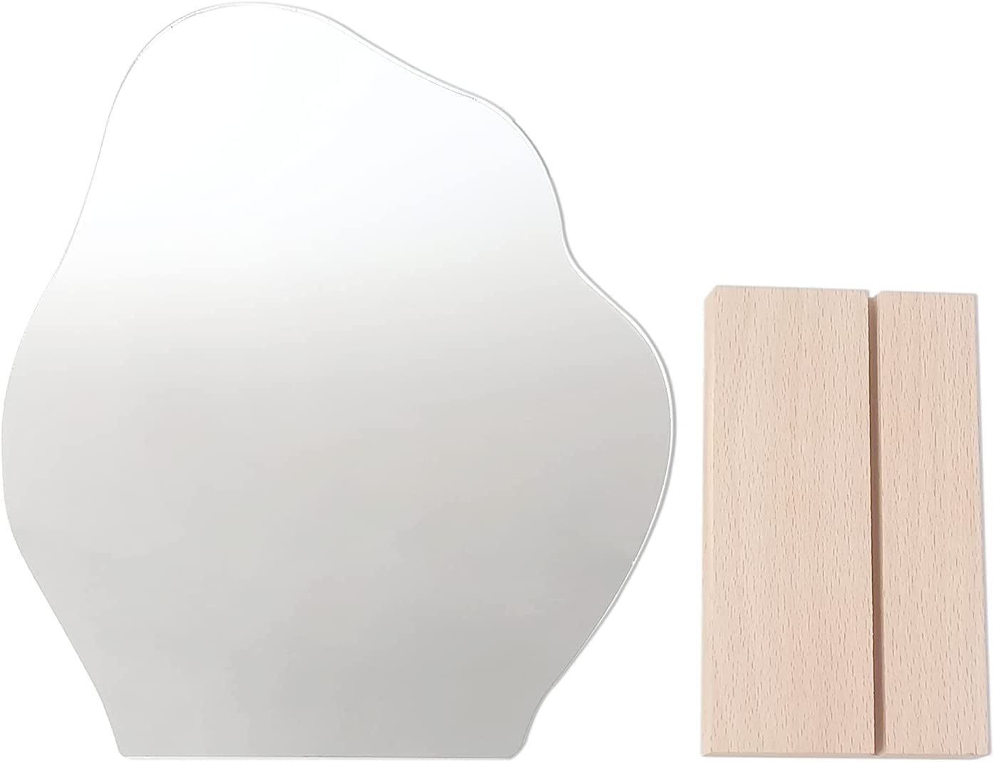 Preppy Room Decor Asymmetrical Cloud Mirror for Desk