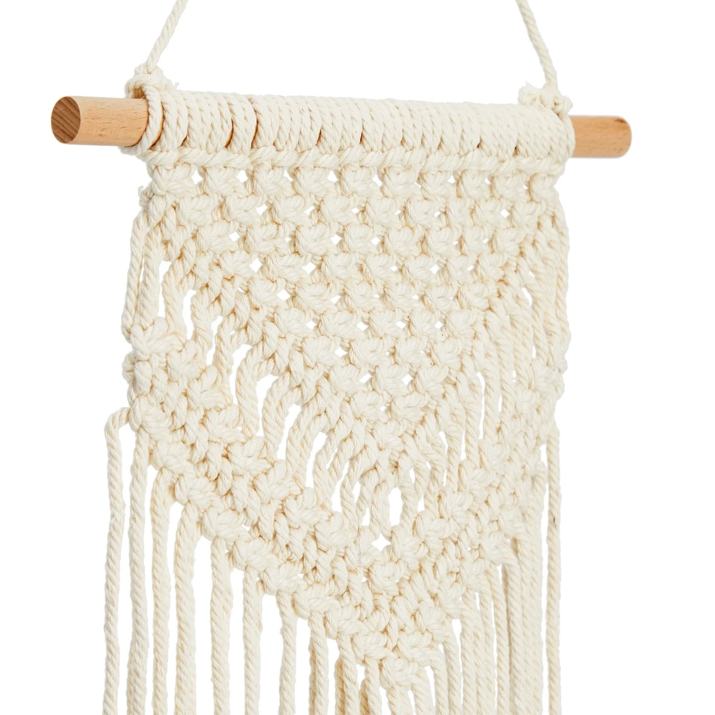 2 Pack Bohemian Style Macrame Wall Hanging, Dreamcatcher Home Decor (White, 10 X 15 In)