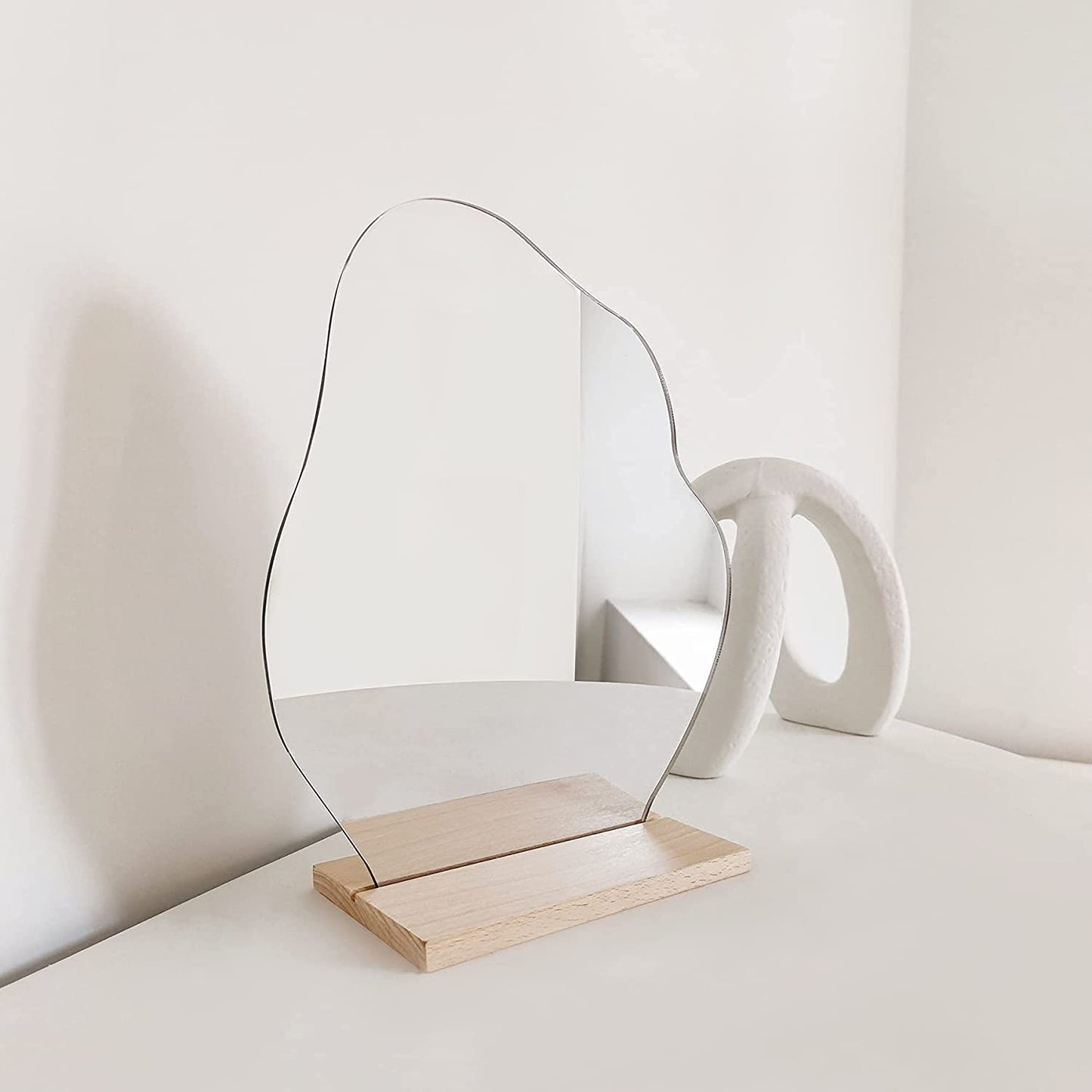 Preppy Room Decor Asymmetrical Cloud Mirror for Desk