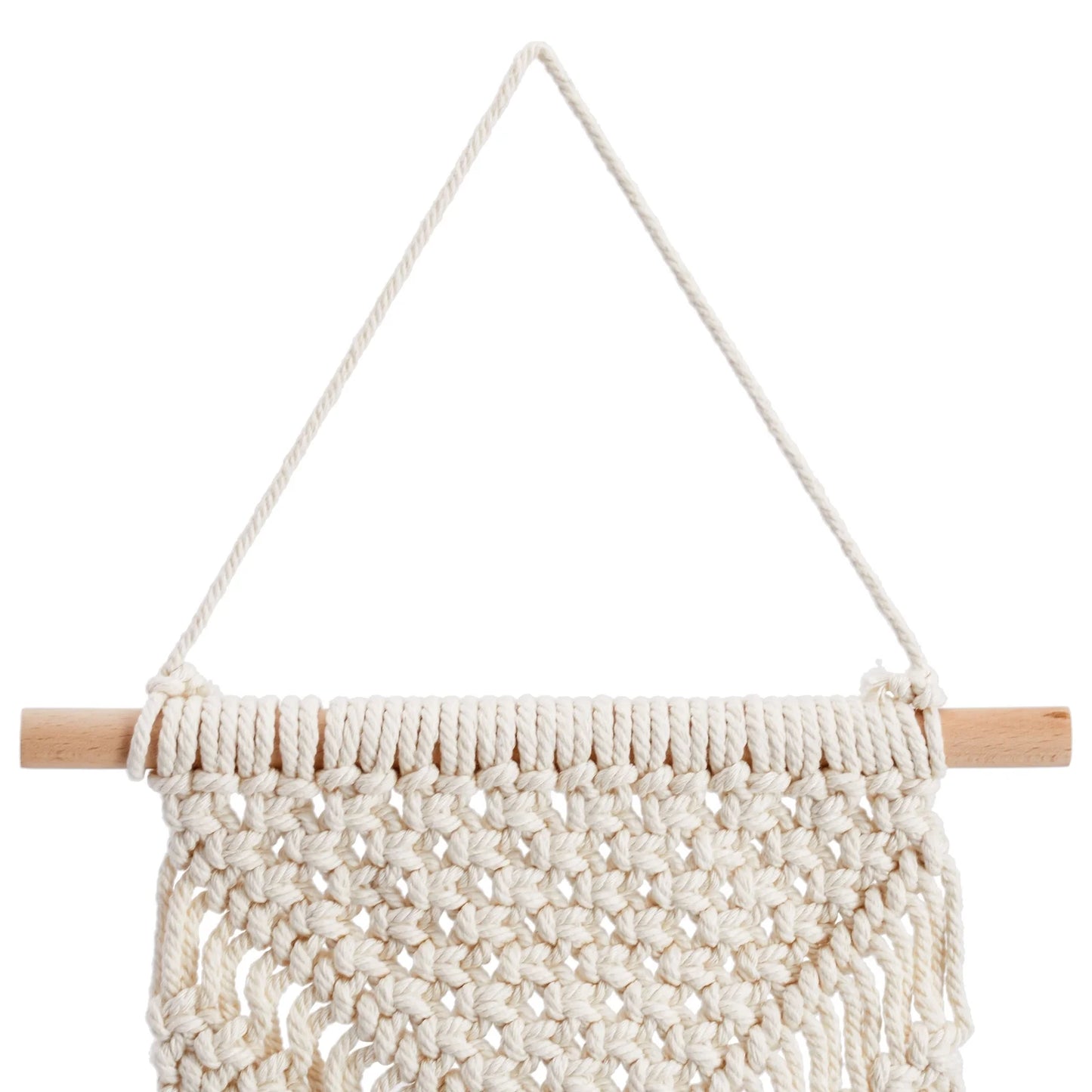 2 Pack Bohemian Style Macrame Wall Hanging, Dreamcatcher Home Decor (White, 10 X 15 In)