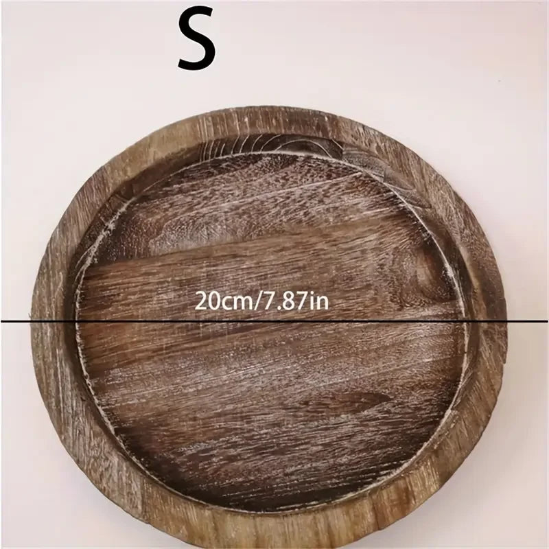 Wooden Tray Fruit Storage Tray Candle Holder Multifunctional Tray Candle Holder Tray Kitchen Countertops Home Decoration