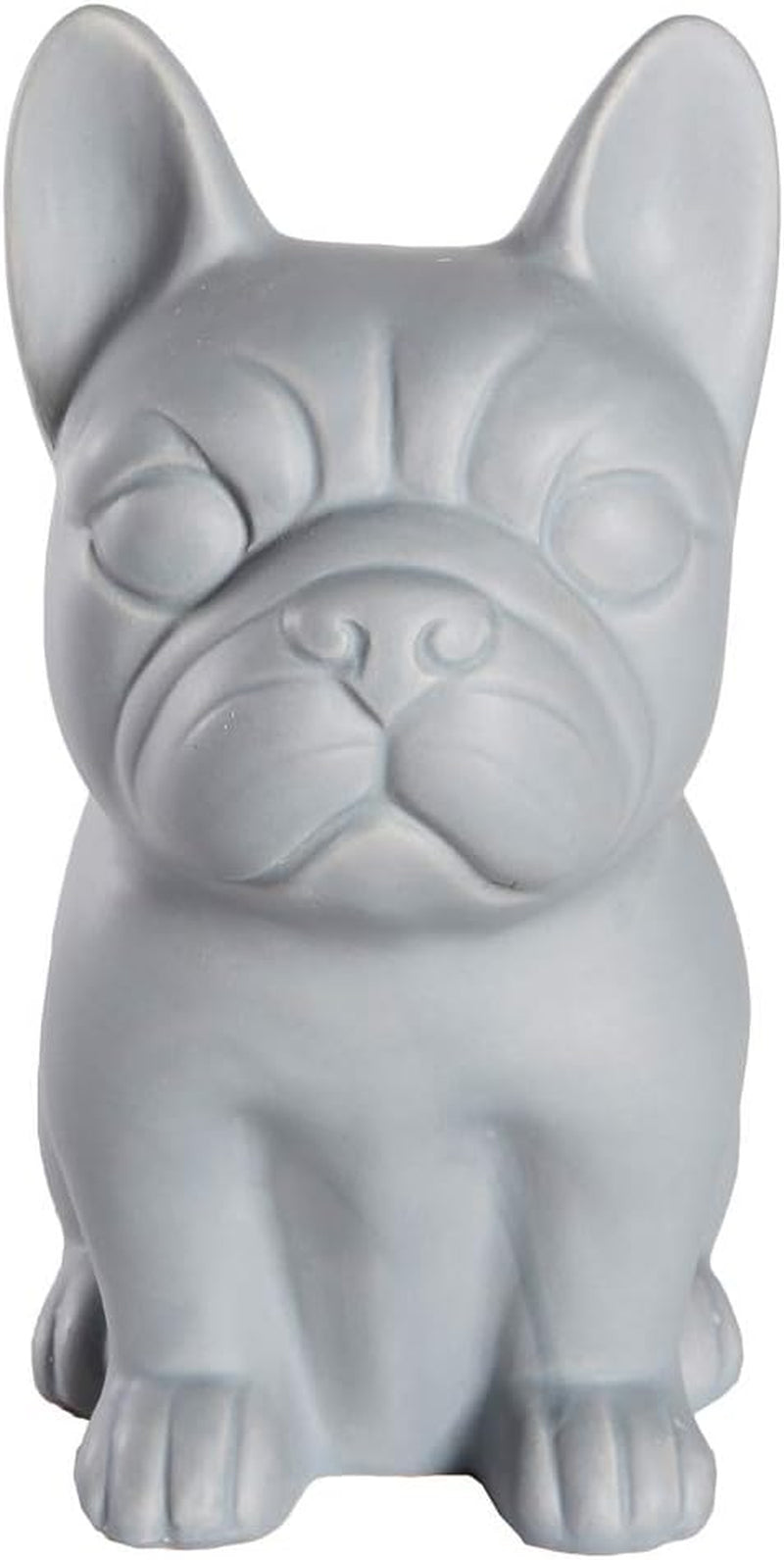 French Bulldog Statue - Matte Dark Grey Sitting Ceramic Dog Statue - Decorative Dog Sculpture for Garden or Home Décor - French Bulldog Dog Outdoor Statue - (4.75” X 3.5” X 7”)