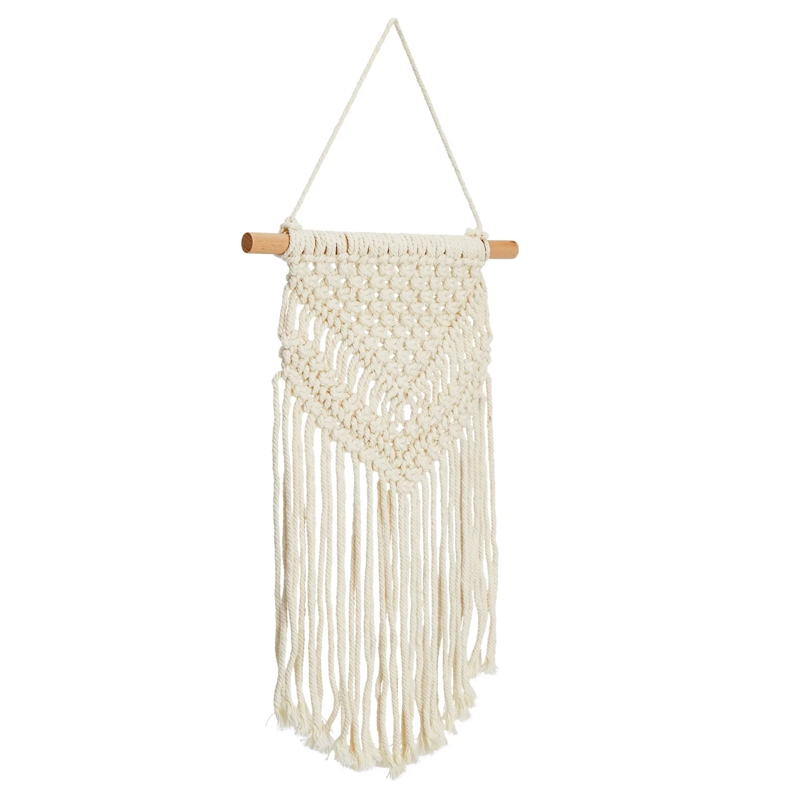 2 Pack Bohemian Style Macrame Wall Hanging, Dreamcatcher Home Decor (White, 10 X 15 In)