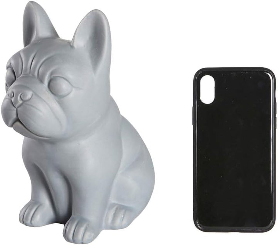 French Bulldog Statue - Matte Dark Grey Sitting Ceramic Dog Statue - Decorative Dog Sculpture for Garden or Home Décor - French Bulldog Dog Outdoor Statue - (4.75” X 3.5” X 7”)