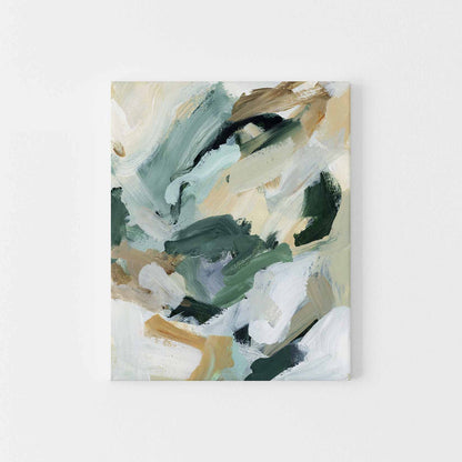 Abstract Painting | Neutral Green and Beige Tones for Contemporary Home Decor, Modern Wall Art | "Natural Course" - Art Print or Canvas