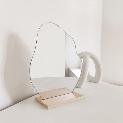 Preppy Room Decor Asymmetrical Cloud Mirror for Desk