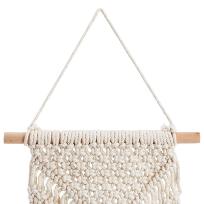 2 Pack Bohemian Style Macrame Wall Hanging, Dreamcatcher Home Decor (White, 10 X 15 In)