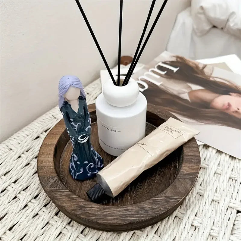 Wooden Tray Fruit Storage Tray Candle Holder Multifunctional Tray Candle Holder Tray Kitchen Countertops Home Decoration