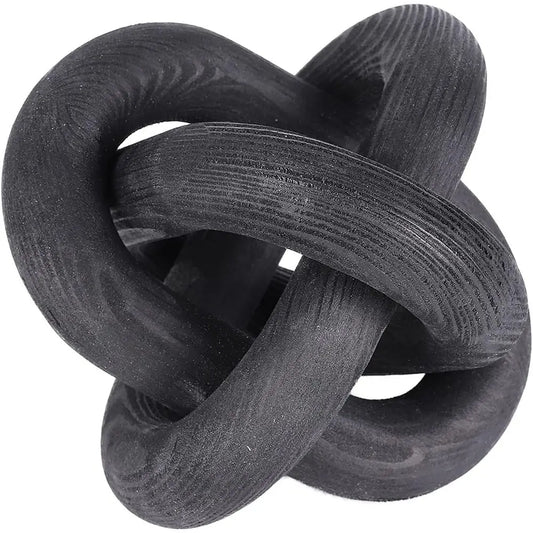 Boho Rustic Accents Coffee Table Wood Knot Decor Wood Chain Link Decor 3-Link Pine Shelf Decor